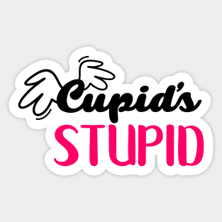 Cupid's Stupid Funny Art Sticker